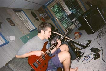 evan casey playing bass